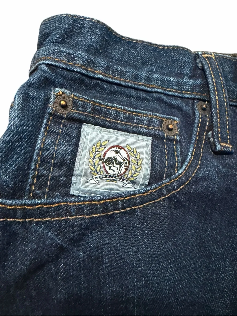 Cinch Men's Silver Label Slim Fit Straight Leg Jeans | Dark Stonewash | 28X32